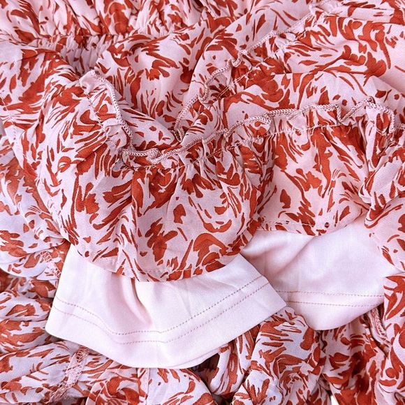 Entro Farah Mauve Floral Print Dress - Size Large - Picture 5 of 8